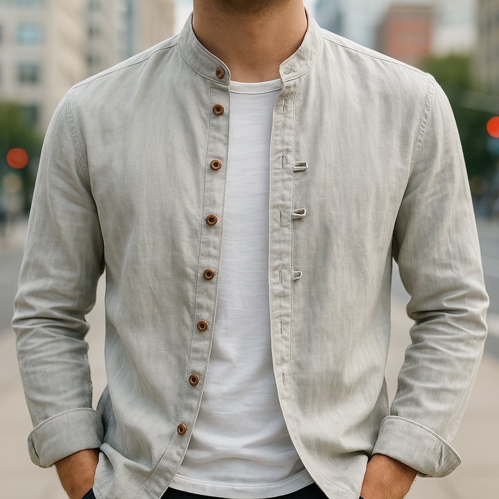 Bennett - Band Collar Shirt