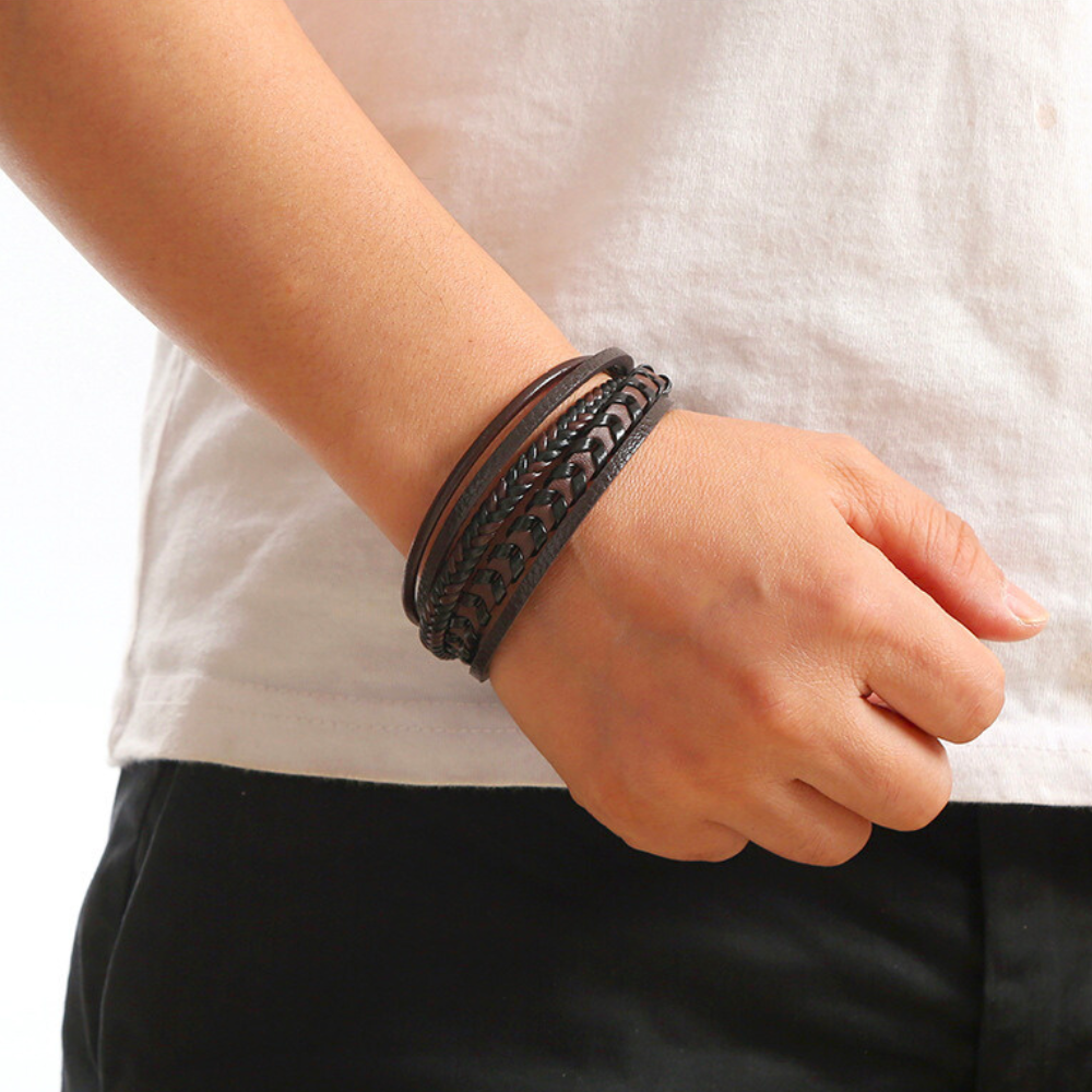 Dean - Braided Leather Bracelet