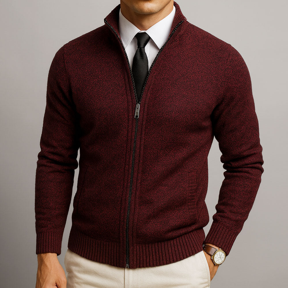 Caleb - Zip Knit Cardigan