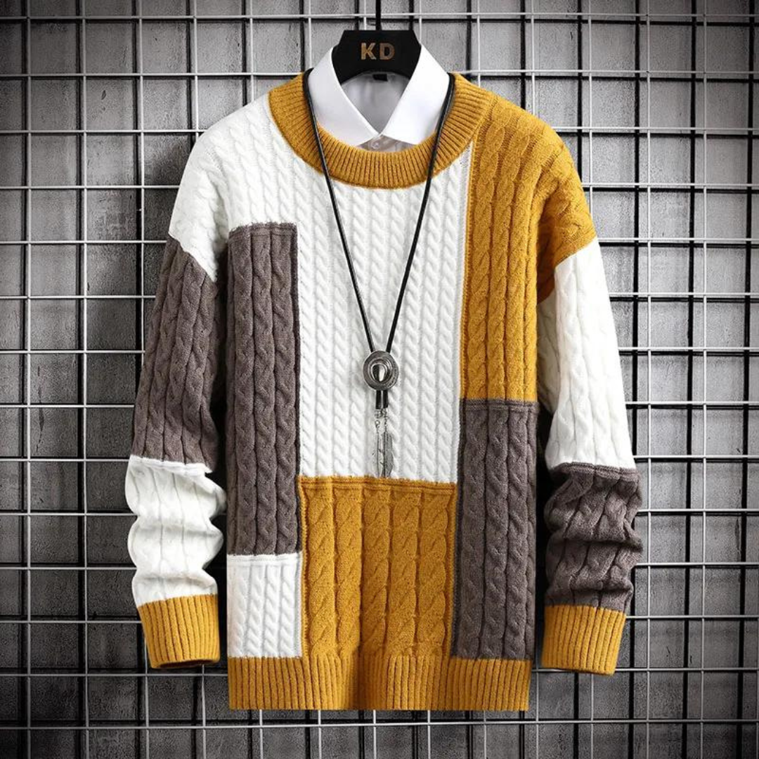 Warner - Geometric Patchwork Pullover