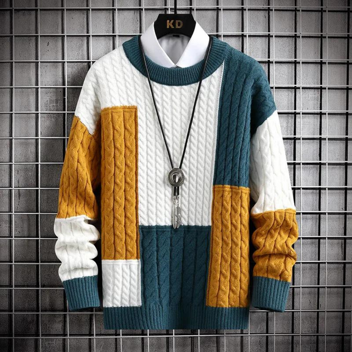 Warner - Geometric Patchwork Pullover