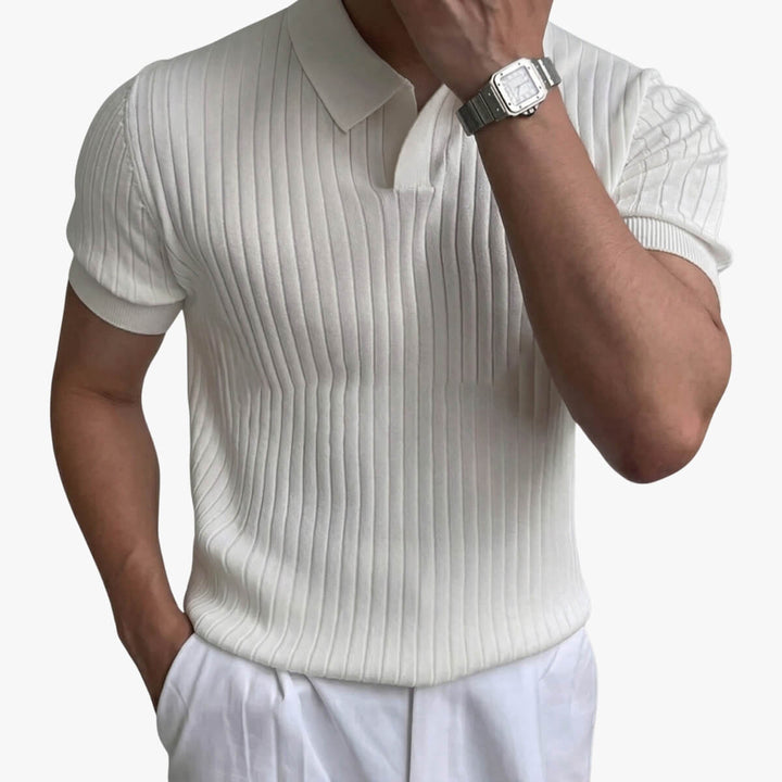 August - Ribbed Knit Polo