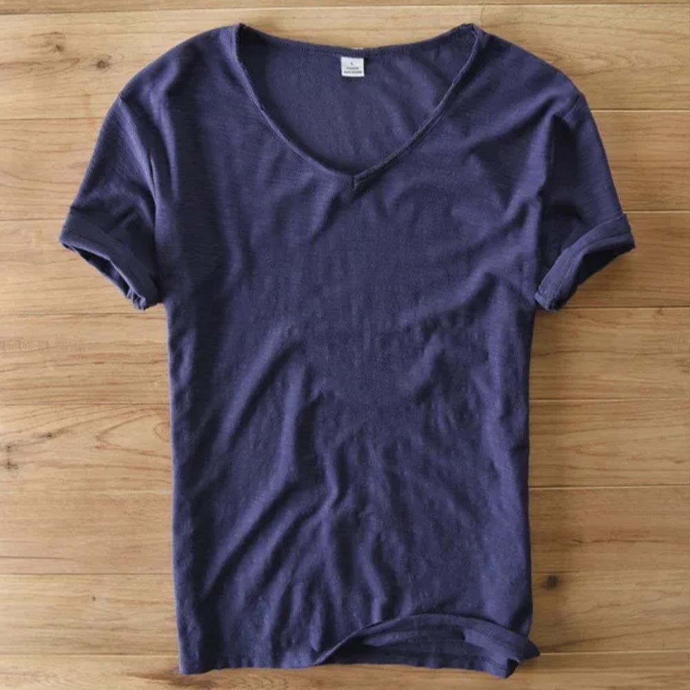 Ellis - Slub Cotton V-Neck