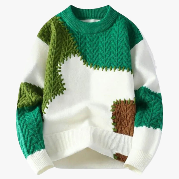 Clive - Patchwork Avant-Garde Crewneck