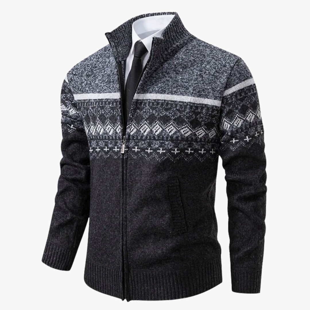 Cole - Zip-Up Fair Isle Cardigan