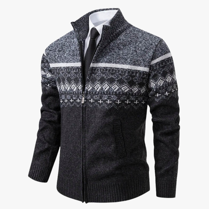Cole - Zip-Up Fair Isle Cardigan