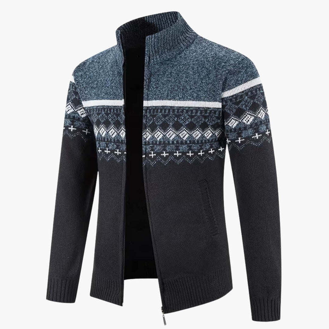 Cole - Zip-Up Fair Isle Cardigan