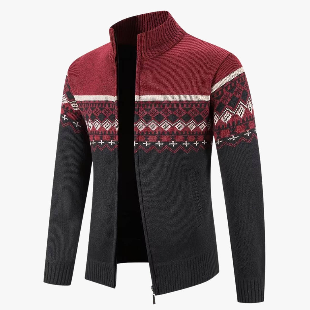 Cole - Zip-Up Fair Isle Cardigan