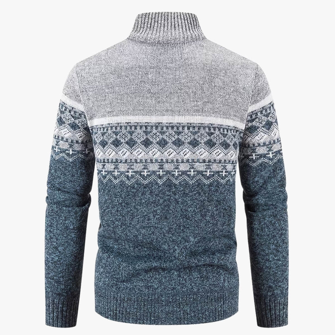 Cole - Zip-Up Fair Isle Cardigan