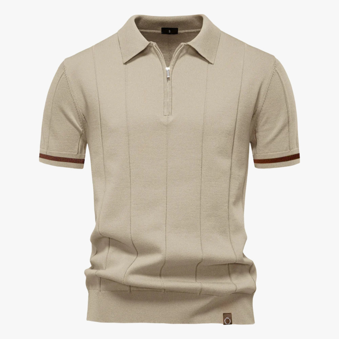 Davis - Knitted Zip Polo