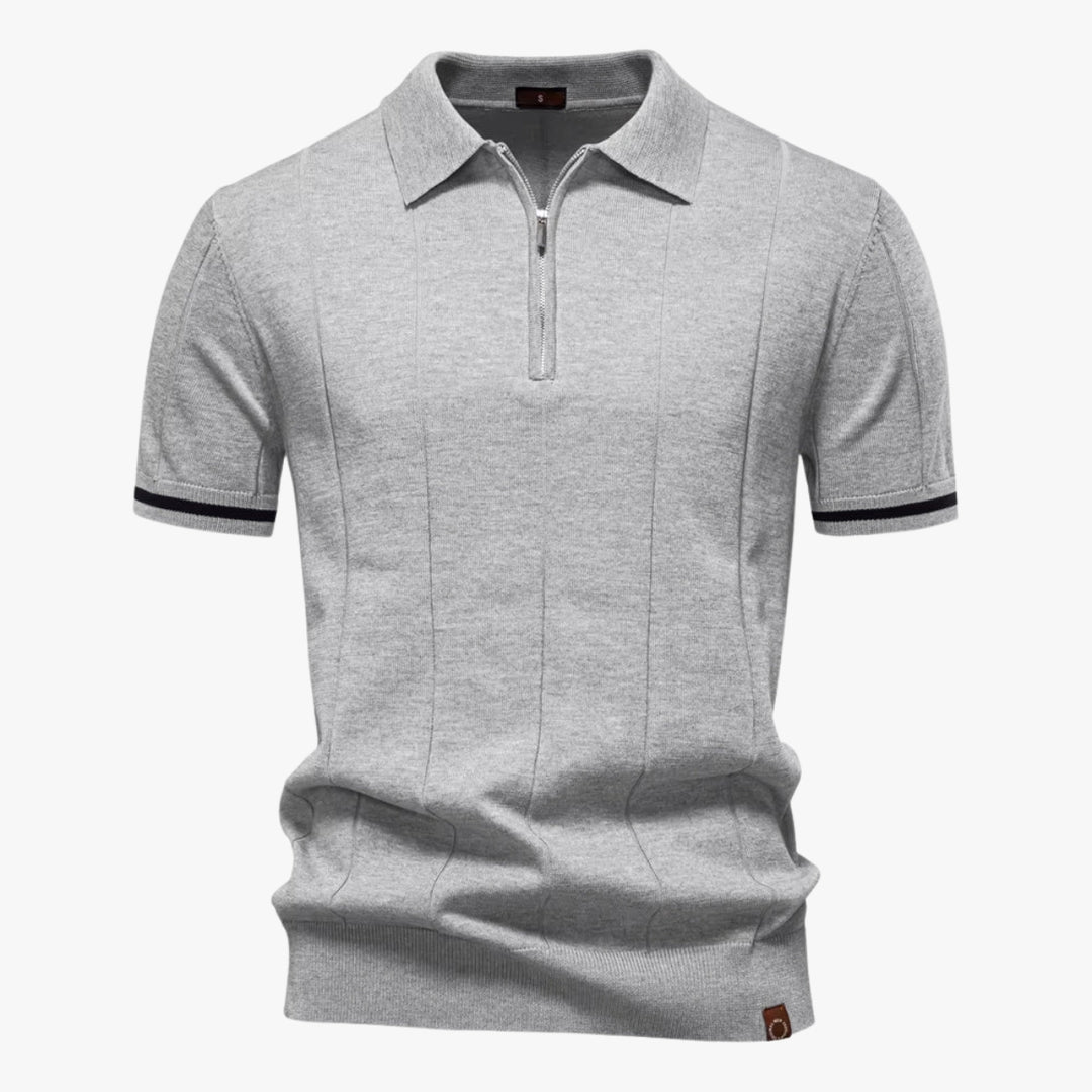 Davis - Knitted Zip Polo