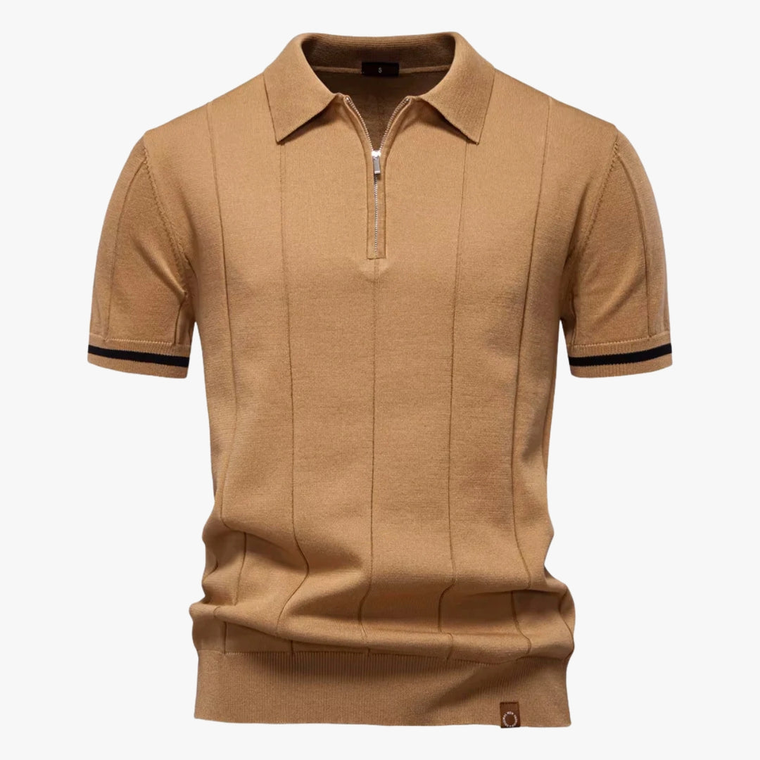 Davis - Knitted Zip Polo
