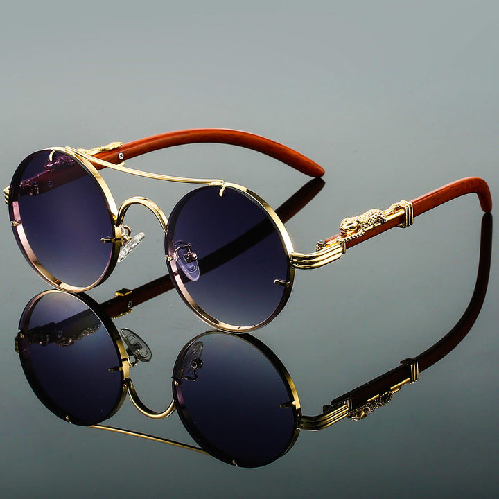 Clay - Wood Rimless Sunglasses