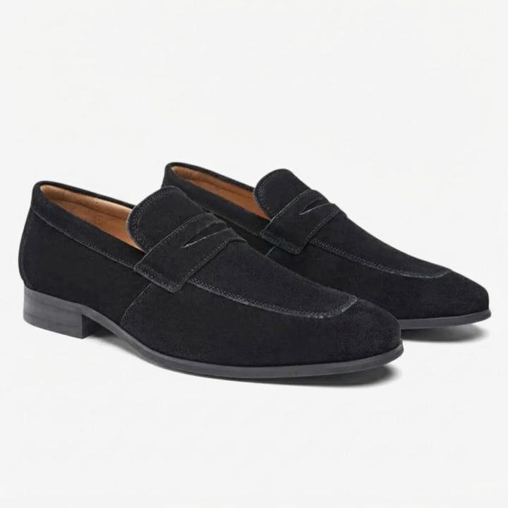 Howard - Suede Penny Loafers