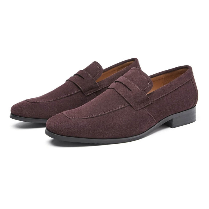 Howard - Suede Penny Loafers