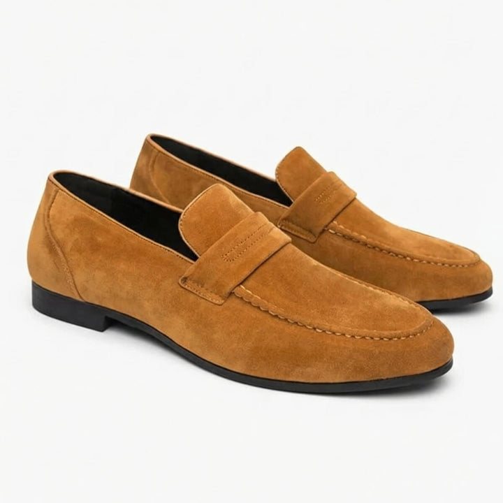 Howard - Suede Penny Loafers