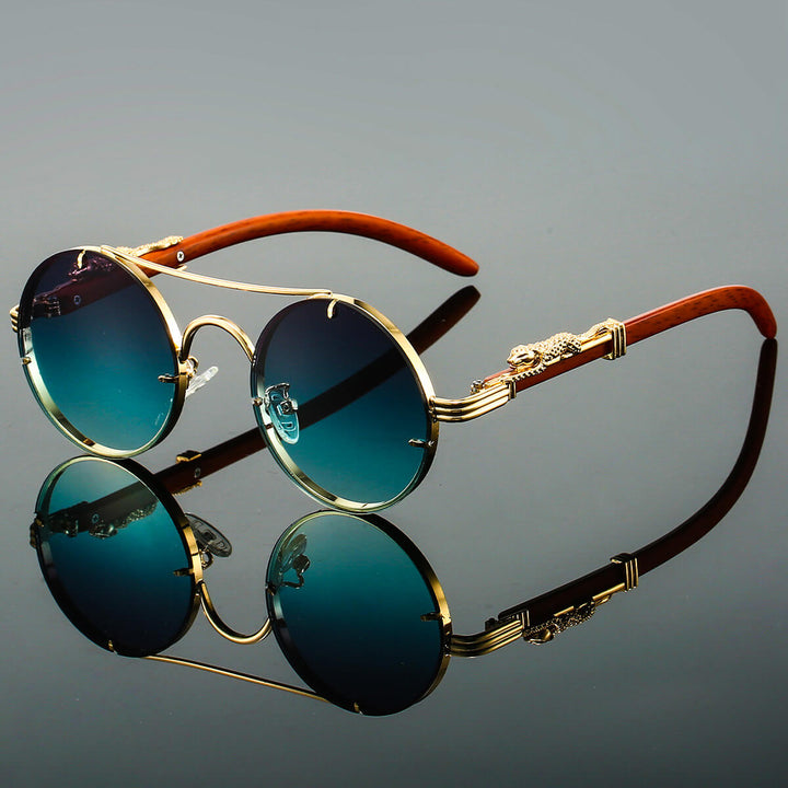 Clay - Wood Rimless Sunglasses
