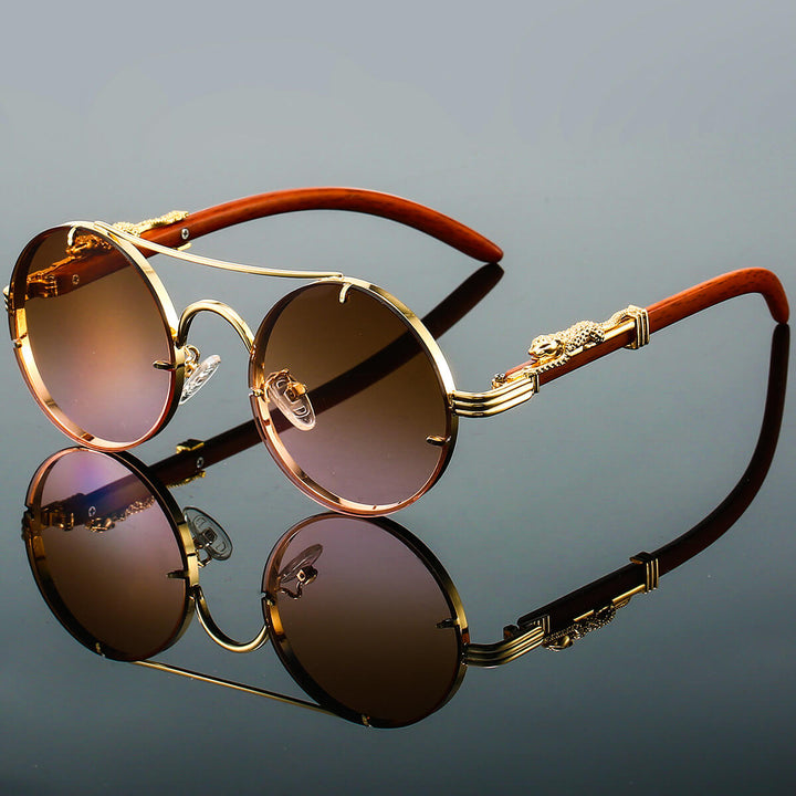 Clay - Wood Rimless Sunglasses