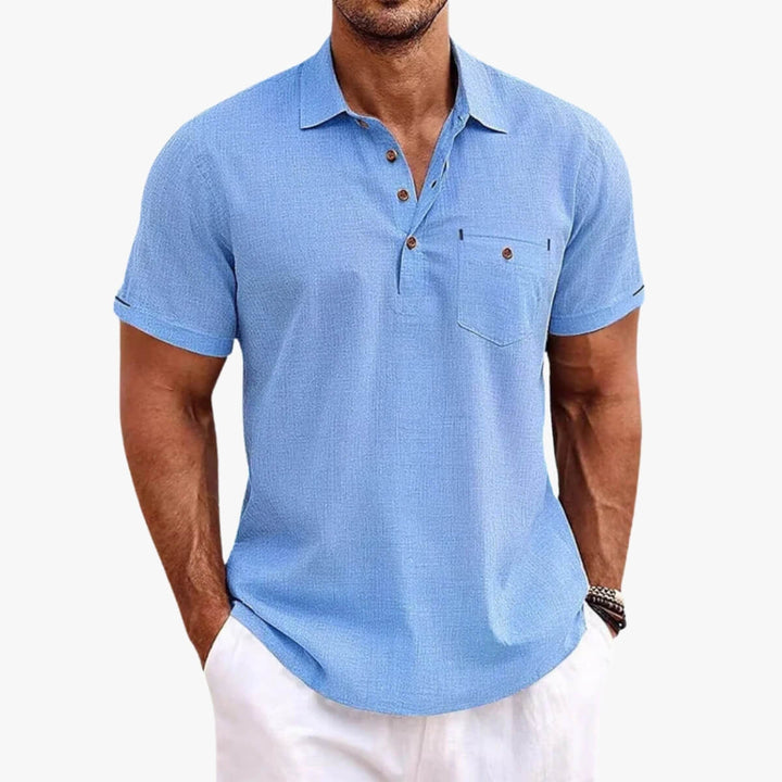 Nico - Linen Polo Shirt