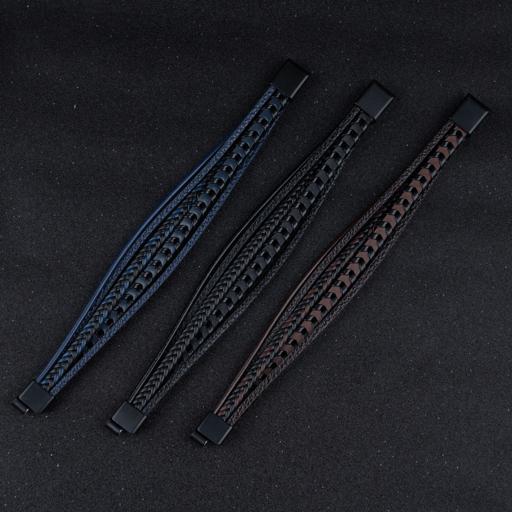 Dean - Braided Leather Bracelet