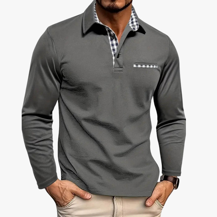 Reeve - Plaid Trim Polo