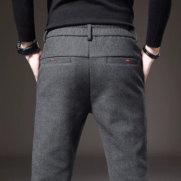 Vance - Slim-Fit Textured Trousers