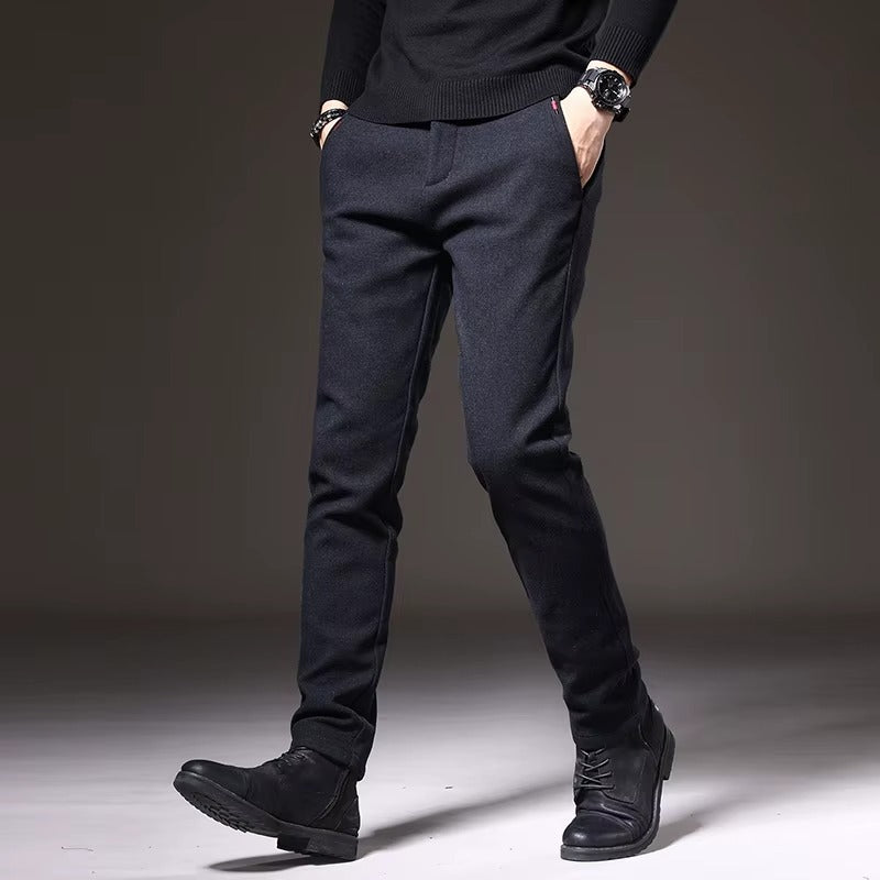 Vance - Slim-Fit Textured Trousers