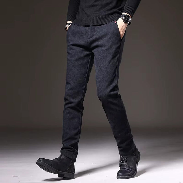 Vance - Slim-Fit Textured Trousers
