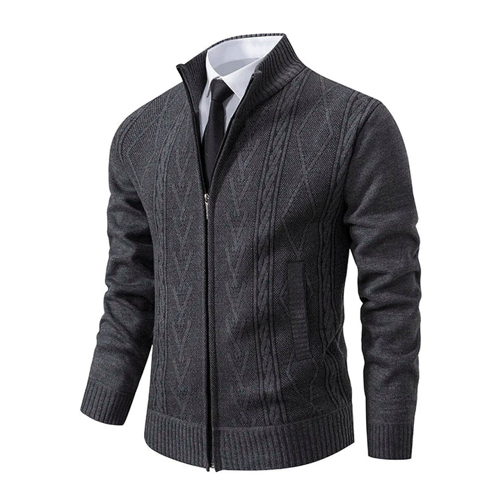 Piers - Zip-Up Cable Cardigan