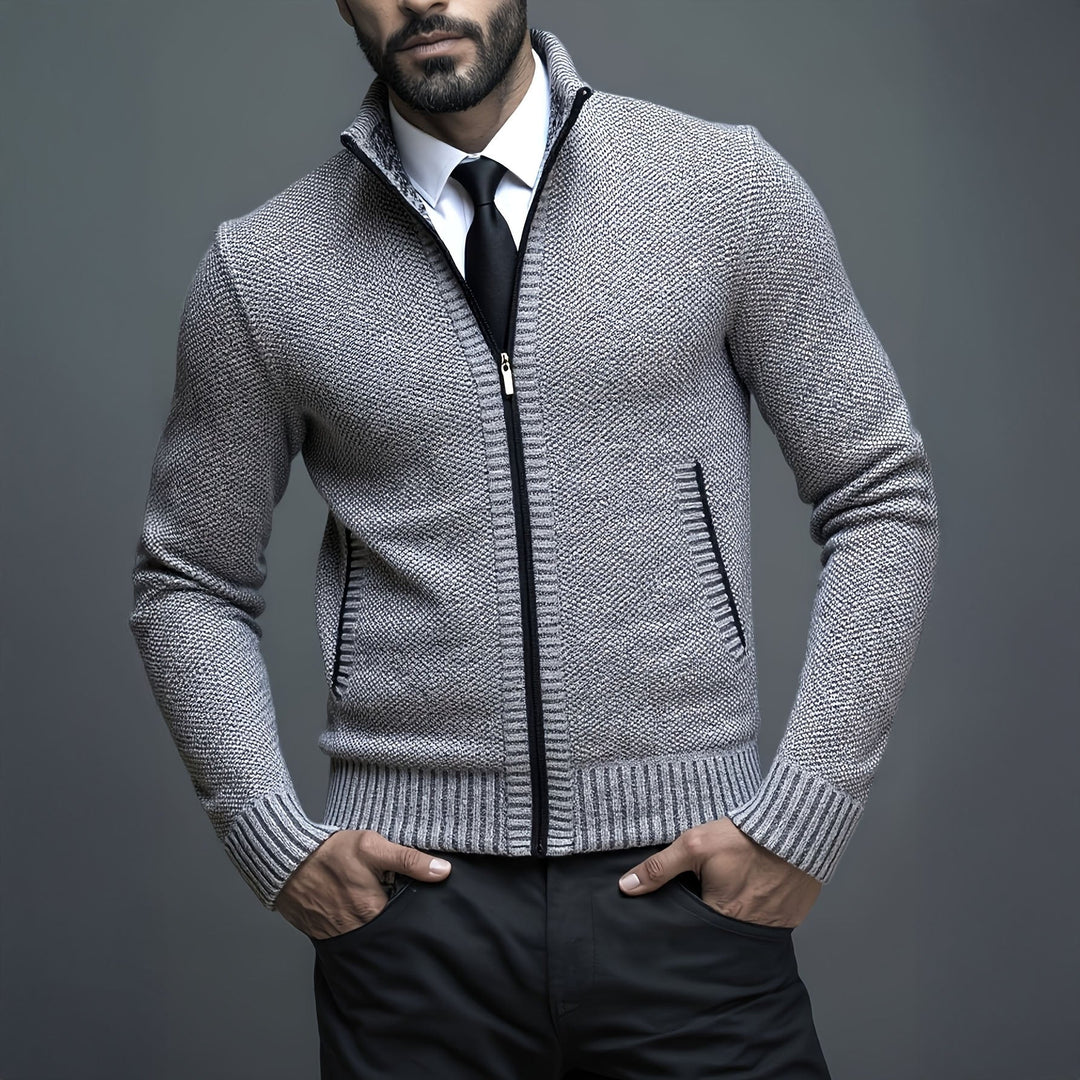Richard - Textural Zip Cardigan