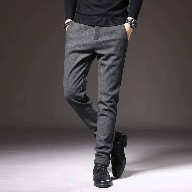 Vance - Slim-Fit Textured Trousers