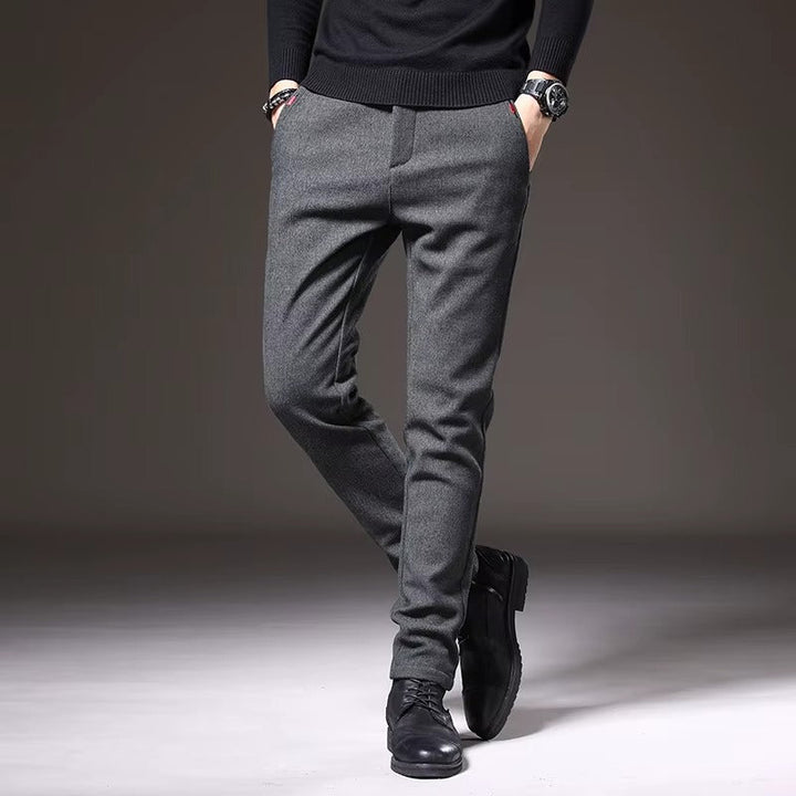 Vance - Slim-Fit Textured Trousers