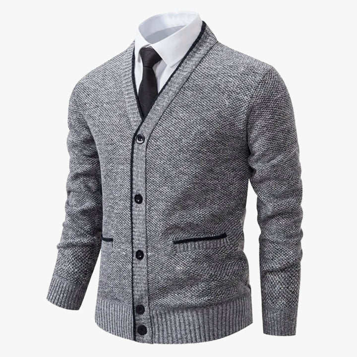 Simon - Knitted Buttoned Cardigan