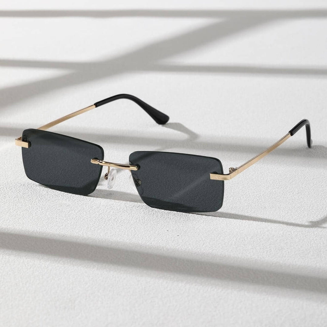 Simon - Rimless Rectangle Sunglasses