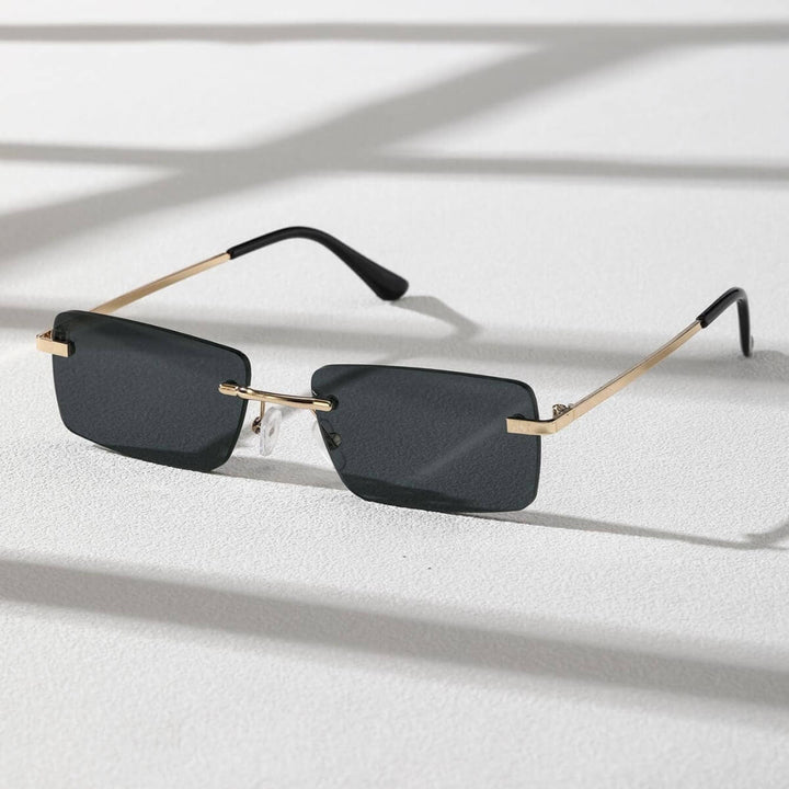 Simon - Rimless Rectangle Sunglasses