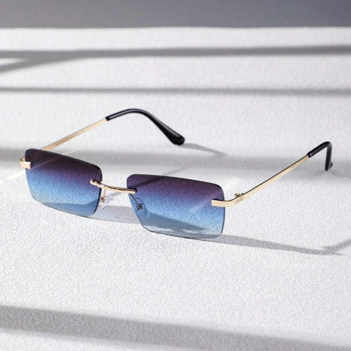 Simon - Rimless Rectangle Sunglasses