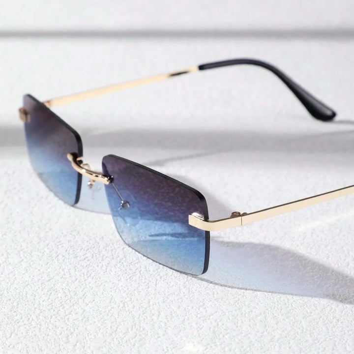 Simon - Rimless Rectangle Sunglasses
