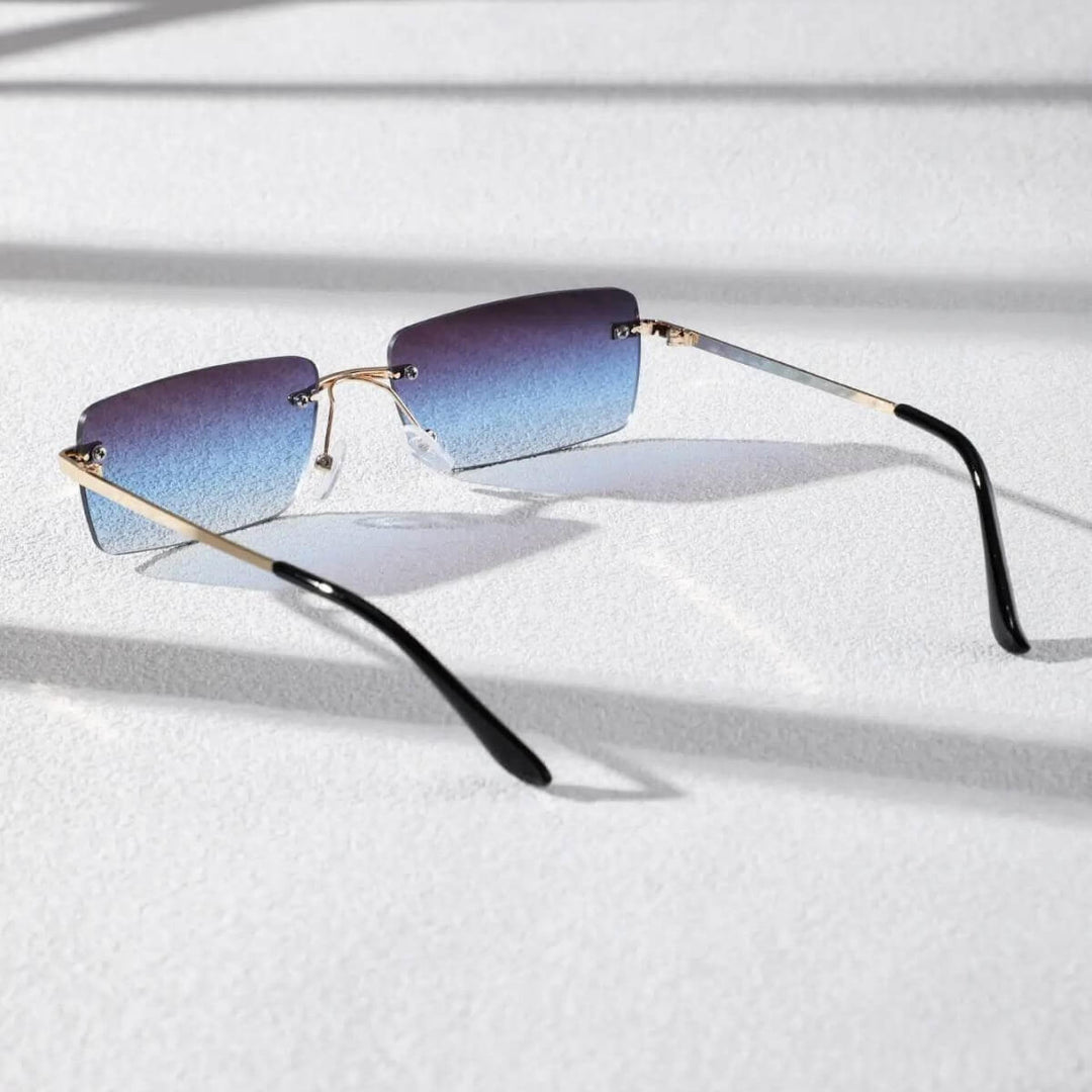 Simon - Rimless Rectangle Sunglasses