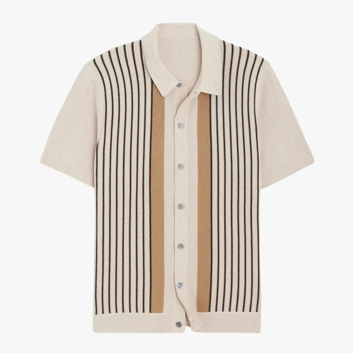 Spencer - Striped Knitted Polo