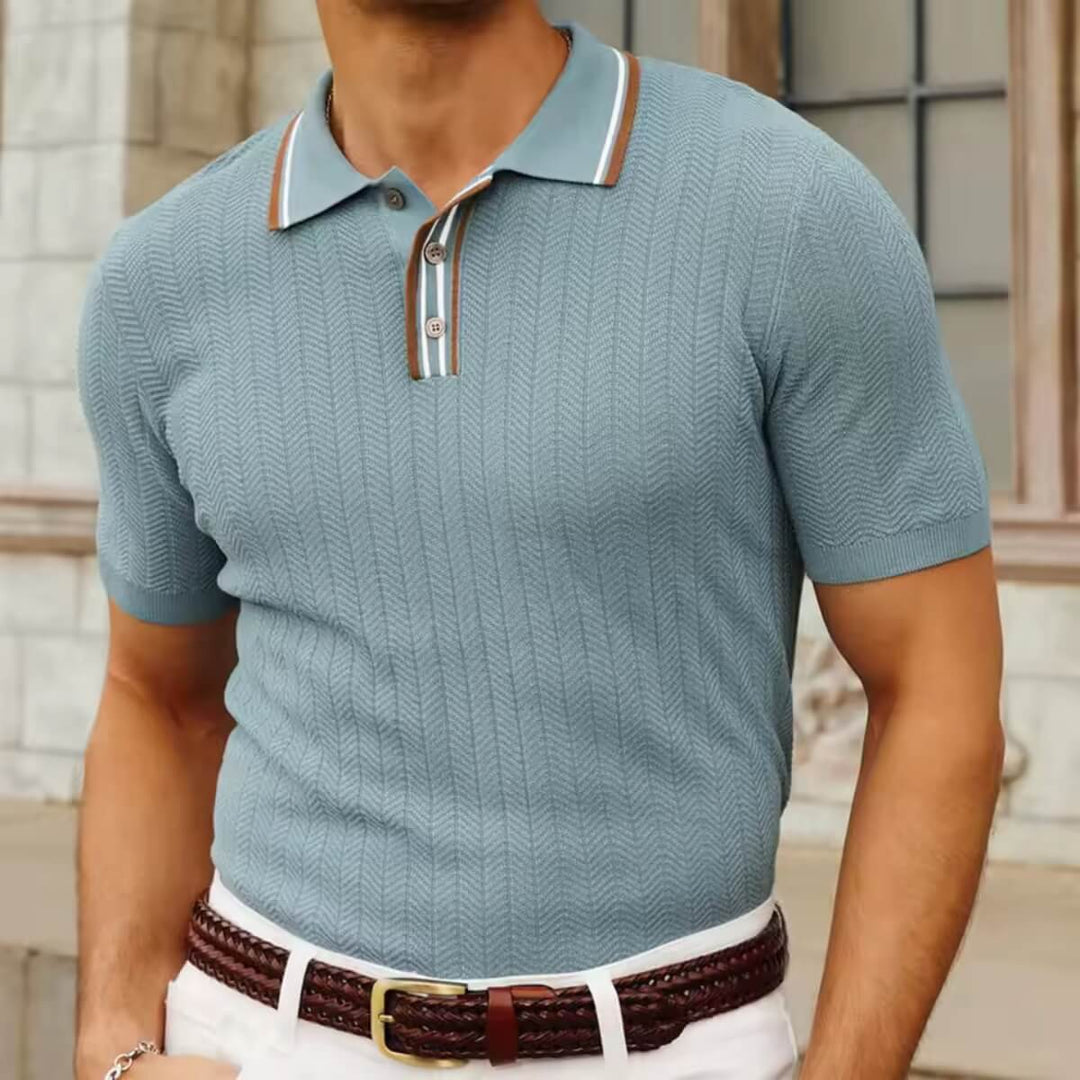 Sterling - Knitted Chevron Polo