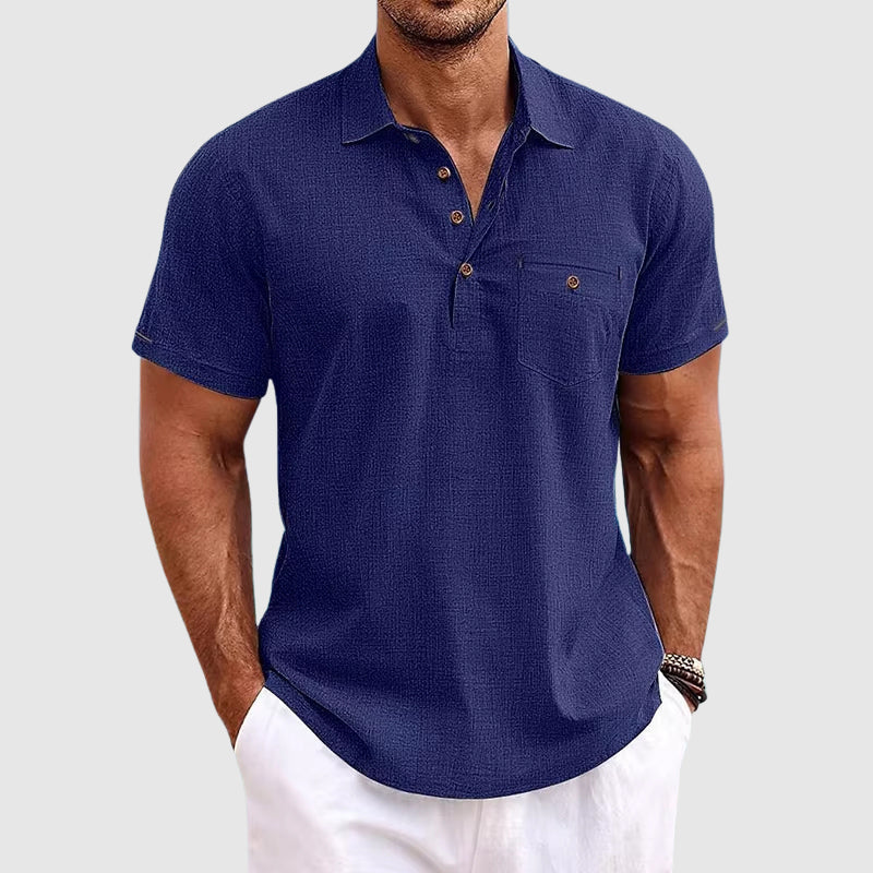 Nico - Linen Polo Shirt