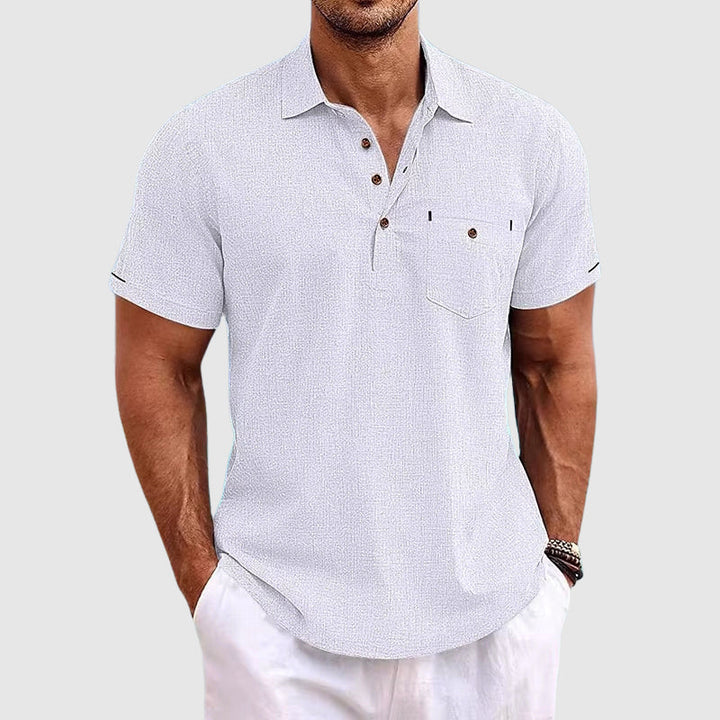 Nico - Linen Polo Shirt