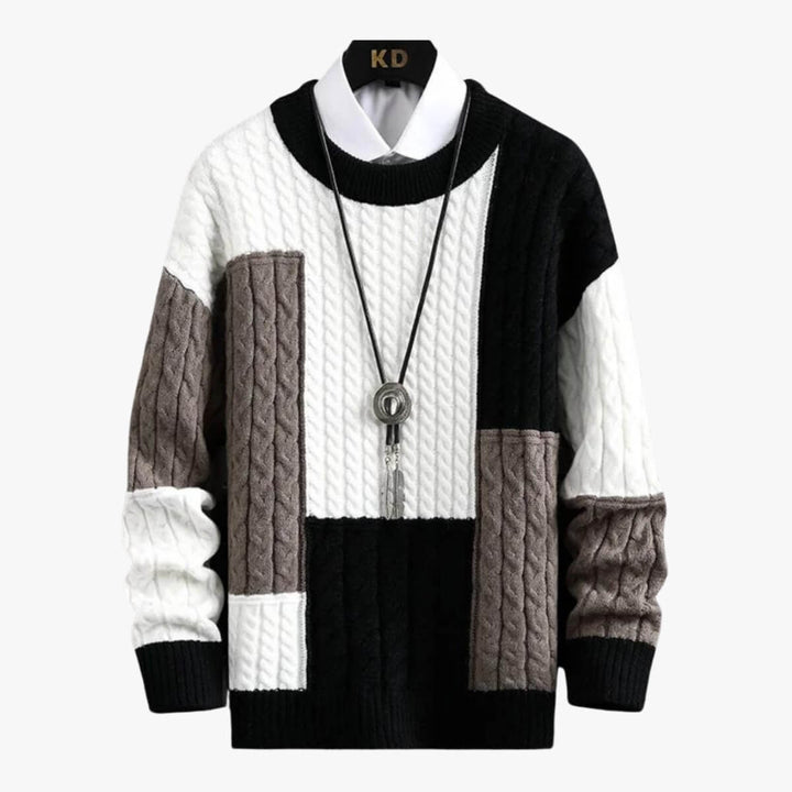 Warner - Geometric Patchwork Pullover