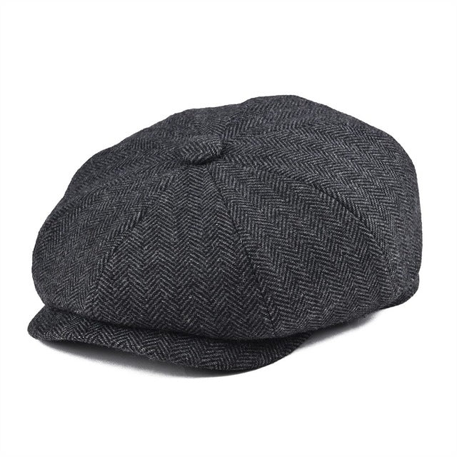 Duncan - Herringbone Newsboy Cap
