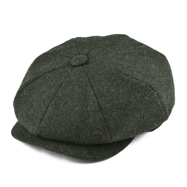 Duncan - Herringbone Newsboy Cap